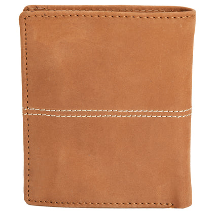 RFID Leather Mens' Bifold Slim Wallet #GW822 Tan