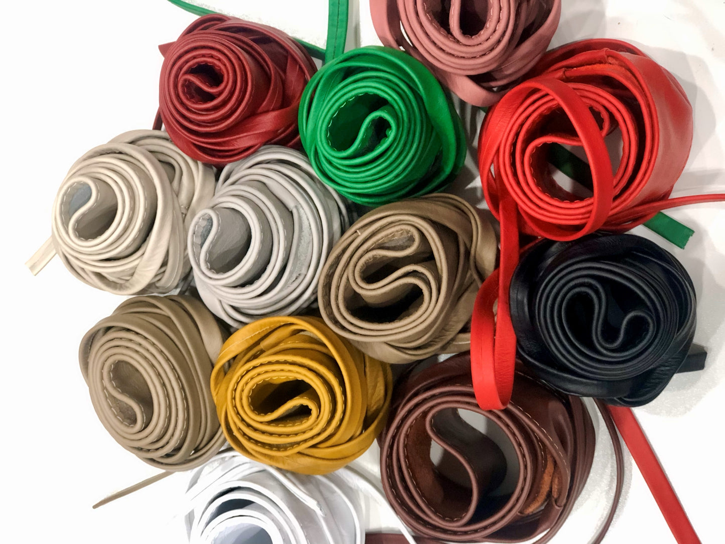 Dark Red Obi belt soft genuine leather wrap belt | Wide waist belt in genuine leather | Genunine leather wrap around boho dress belt