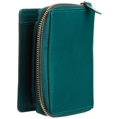 Pratico - women leather trifold wallet #LW01 Green