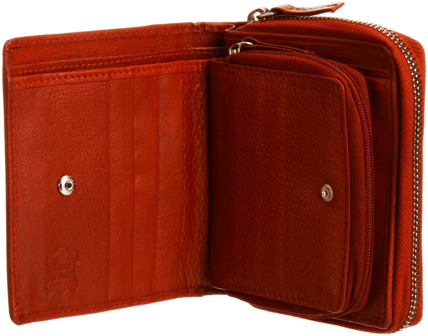 Pratico - women leather trifold wallet #LW01 Red