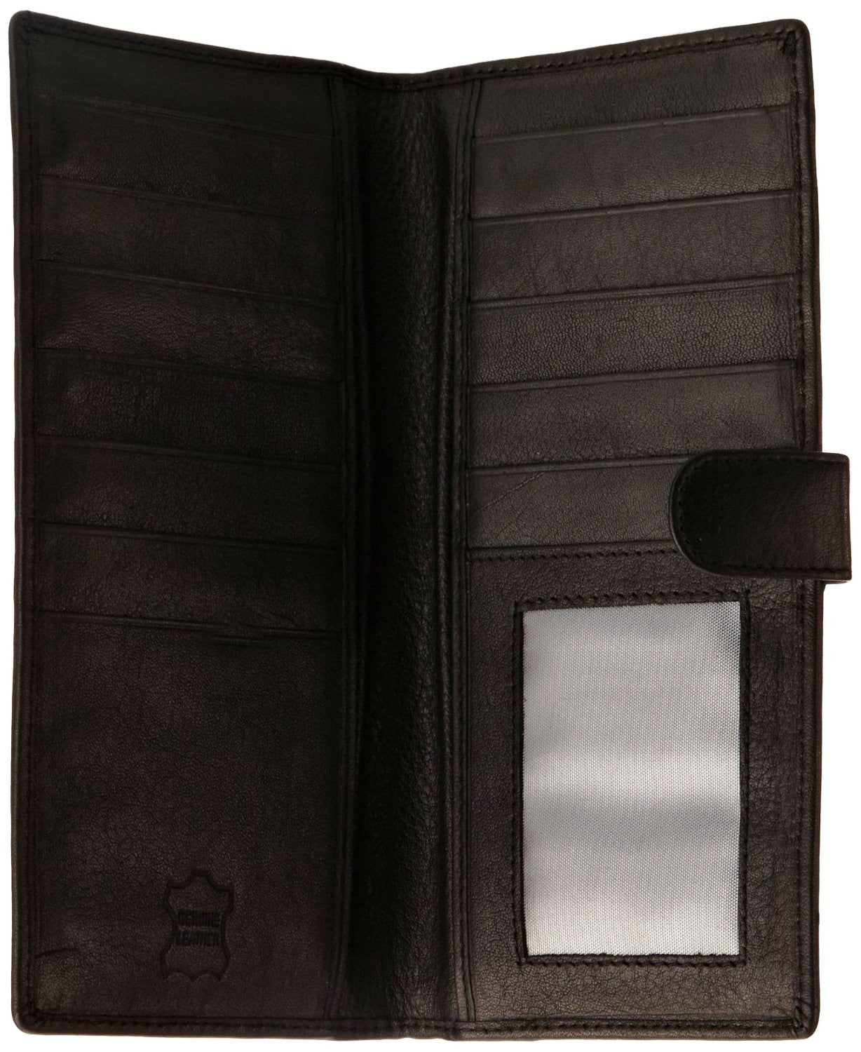 Pratico - women leather 12 card tab  wallet #LW04 Black