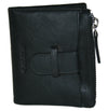 Pratico Grained Leather Twin Zip Purse LW13-Black