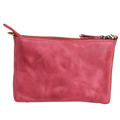 Croc Vipera Embossed Leather Clutch #LB575 Pink