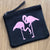 Flamingo Personalised Leather Coin Purse LBR101-Flamingo