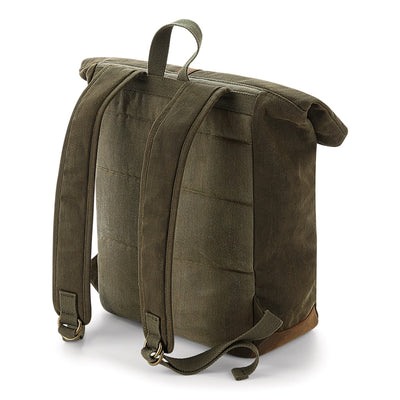 GP655 Personalised Khaki Waxed Canvas Backpack
