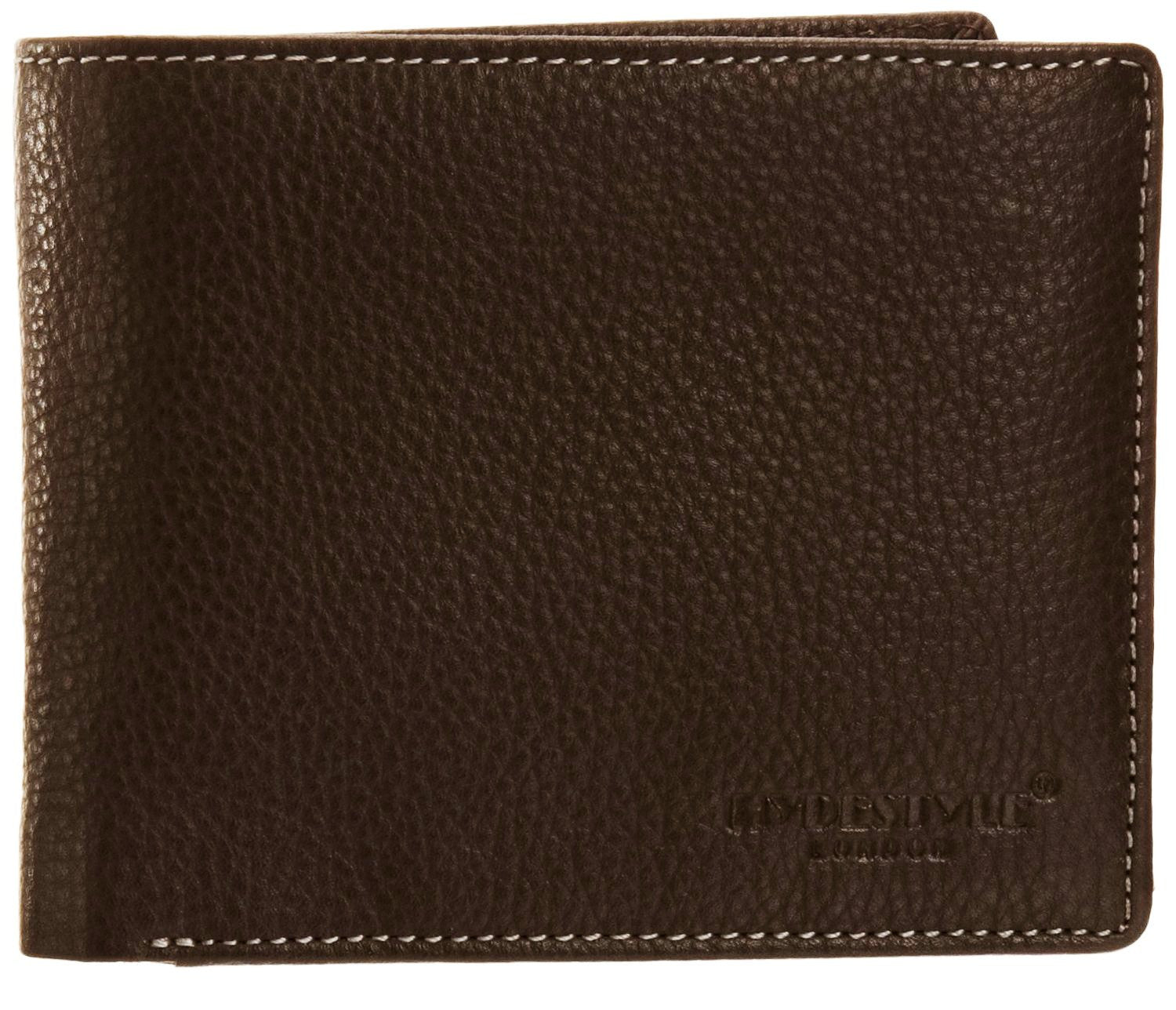 Pratico - mens 17 card leather trifold wallet #GW50 Brown