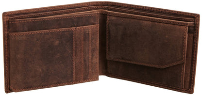 Venator distressed leather trifold coin wallet #GW55