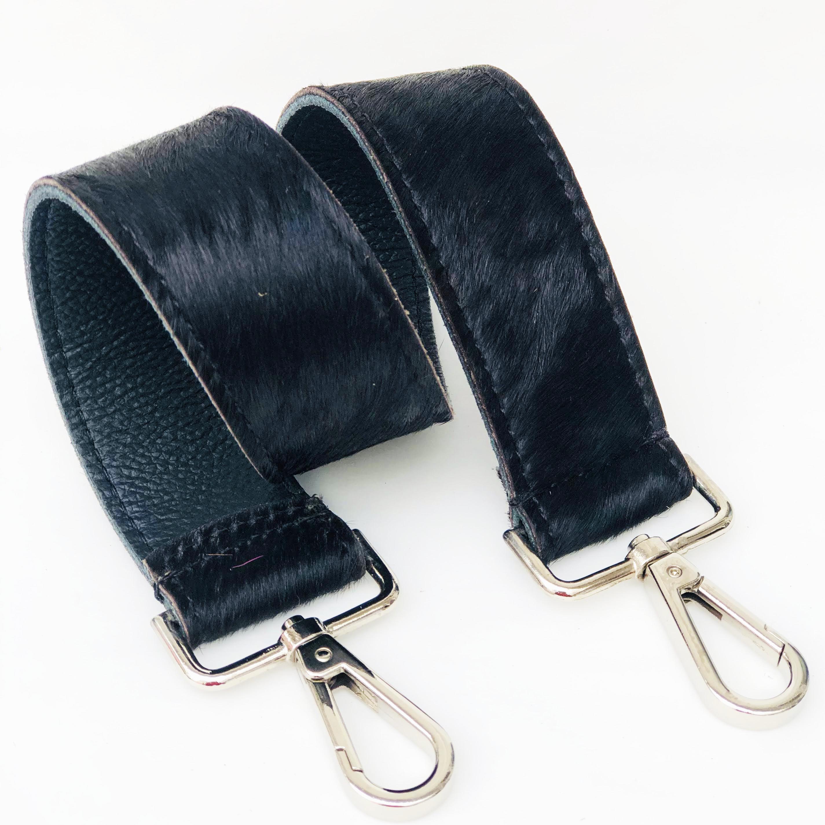 Black leather handbag strap replacement best sale