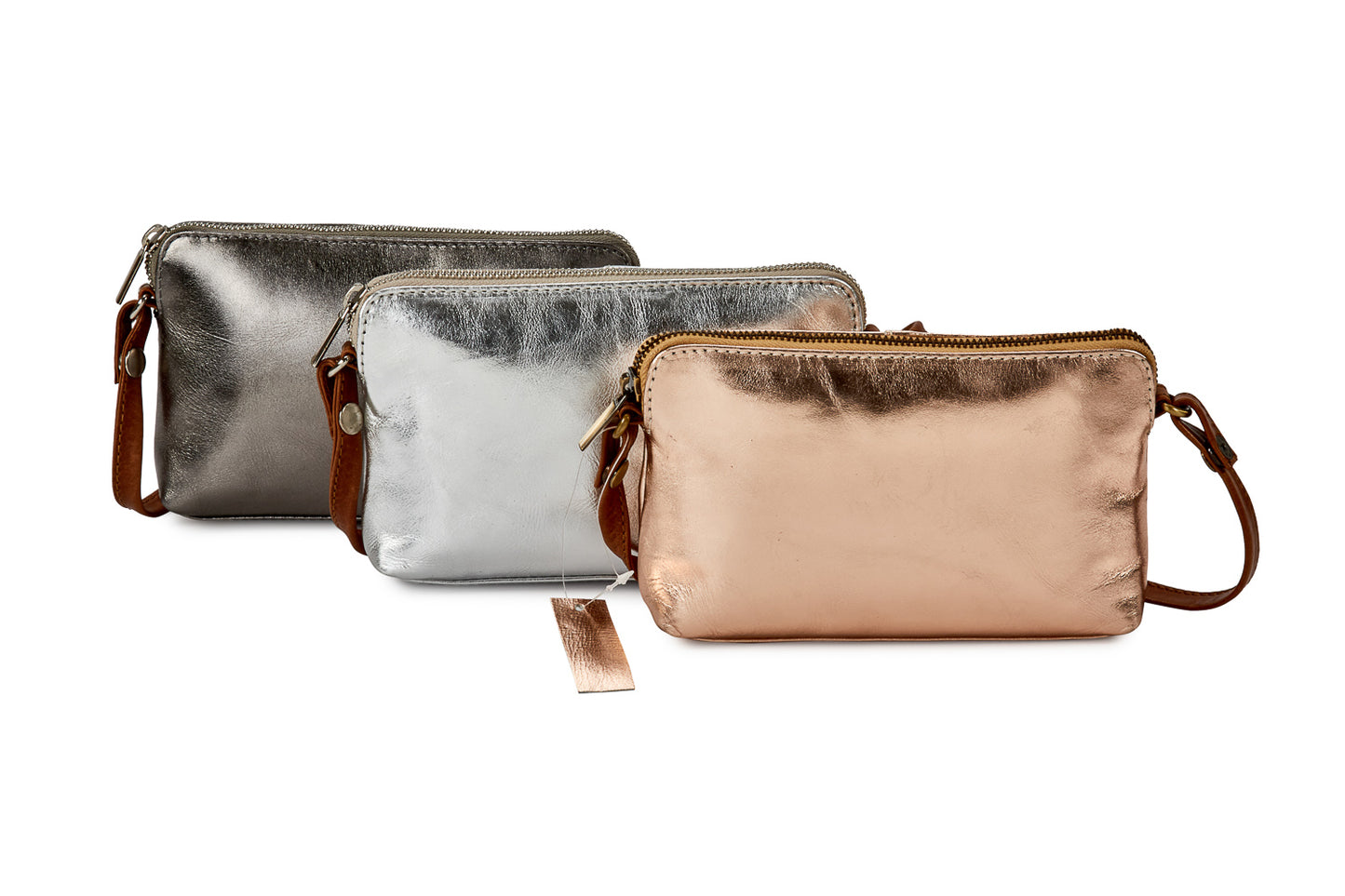 HYDESTYLE Metallic Magpie NEL Clutch Bag #LB87 Pewter