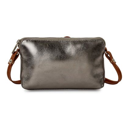 HYDESTYLE Metallic Magpie NEL Clutch Bag #LB87 Pewter