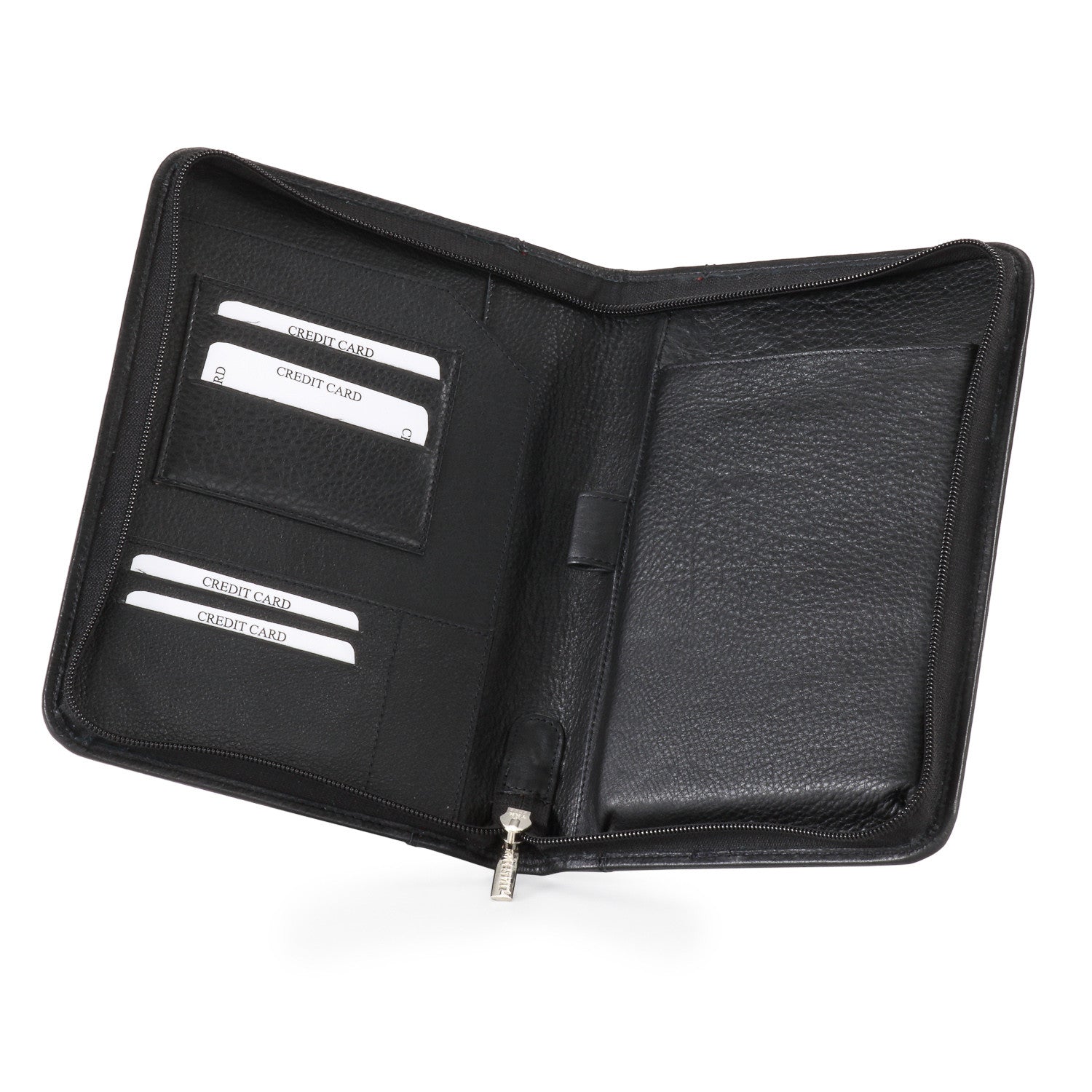 Pratico - leather A5 zip around Organizer #OS01 Black