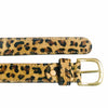 Leopard hair-on-hide women leather belt