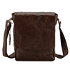 Pello Brown washed leather man-bag #UM102 - Medium