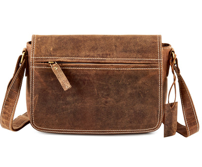 Distressed Leather Saddle Bag #UM62