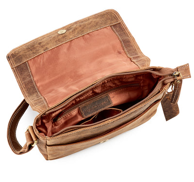 Distressed Leather Saddle Bag #UM62