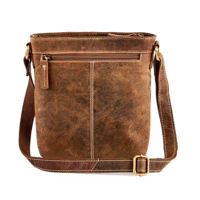 Distressed Leather Travel Cross-Body Bag - iPad/tablet A5 #UM63