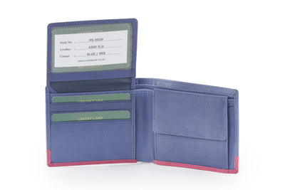 Pratico - mens colour block leather wallet #GW23