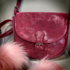 Metallic Magpie Sara Saddle Bag #LB903 Pink