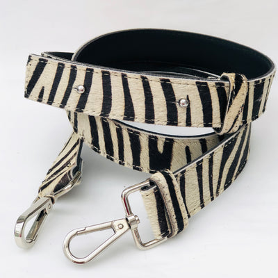 Zebra Hair On Hide Leather Crossbody Bag Replacement Strap