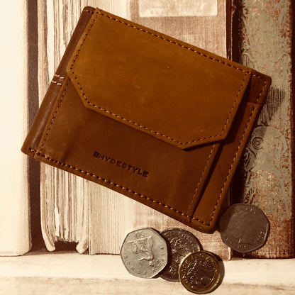 RFID Leather Bifold Slim Wallet #GW821 Tan