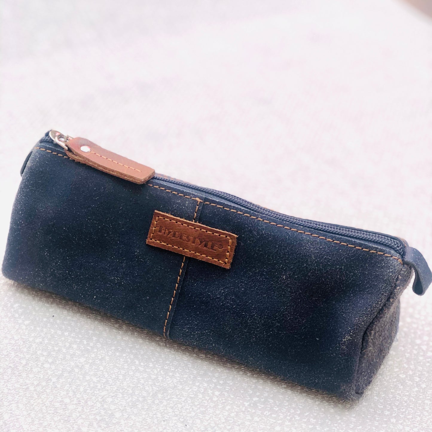 Personalised Leather Pencil Case TW10-Denim Blue