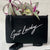 Personalised Quote Leather Clutch Bag LBR301-Get-Lucky
