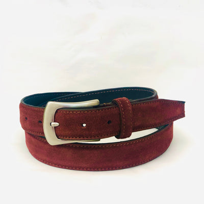 Folded Chocolate Brown belt with Silver coloured Buckle