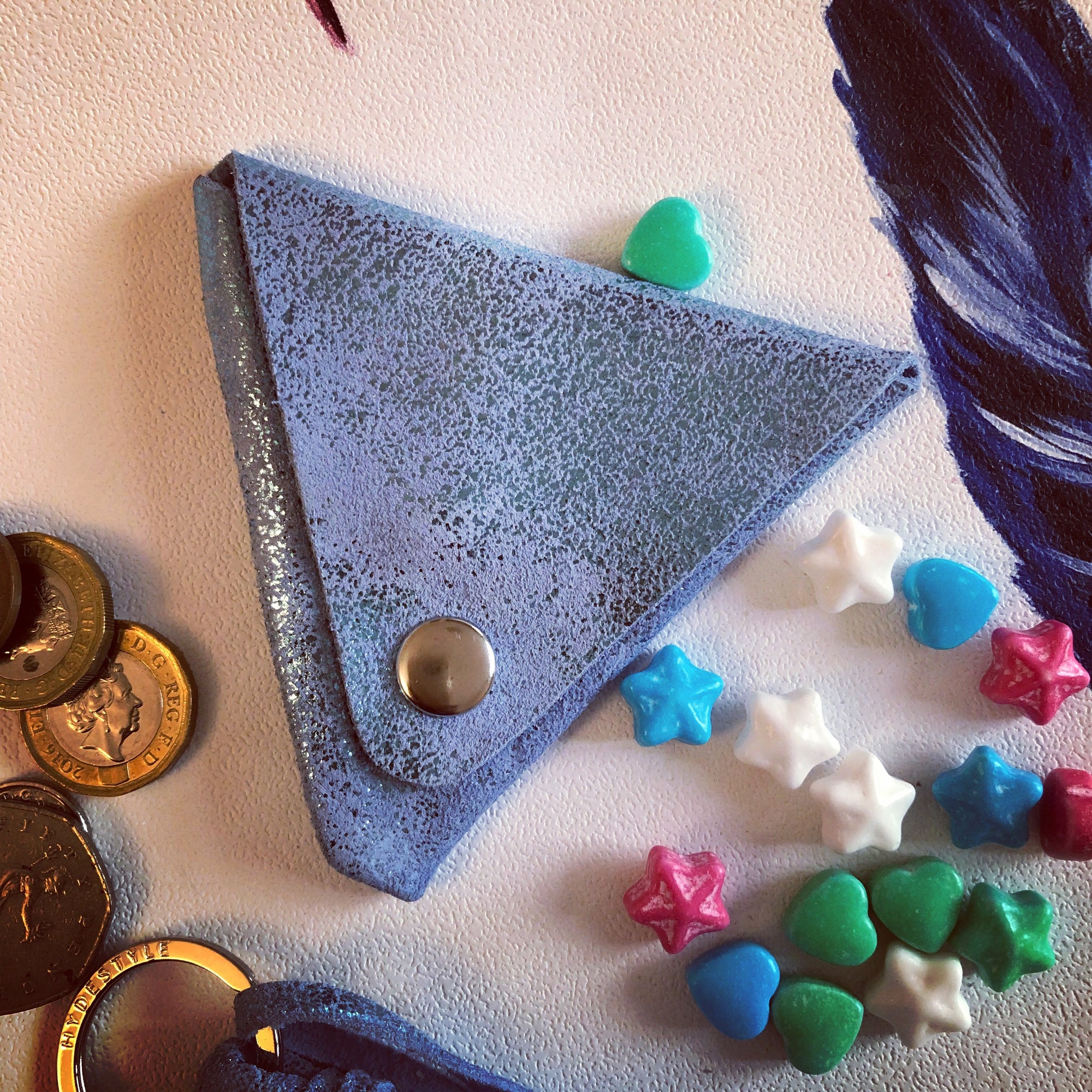 Metallic Magpie Triangle Pouch CC906 Ice Blue