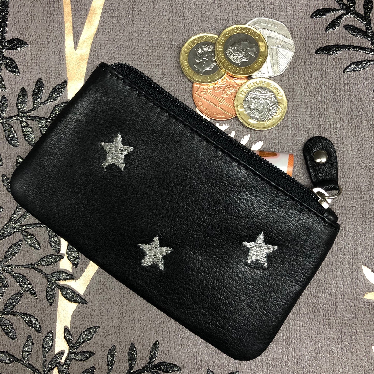 Capra Star Embroidered Coin Pouch LB303