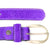 Light Purple hair-on-hide women leather belt