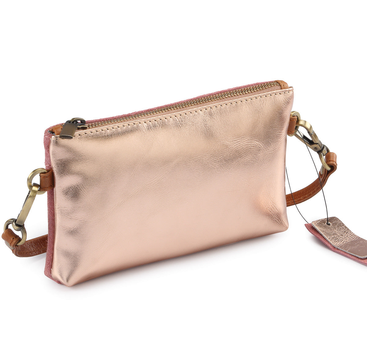 Metallic Rimor Apple Clutch Bag #LB76 rose gold