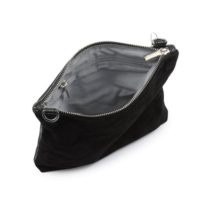 Metallic Rimor Anna 2 way leather messenger clutch bag #LW12 black