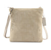 Metallic Rimor Anna 2 way leather messenger clutch bag #LW12 beige