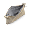 Metallic Rimor Anna 2 way leather messenger clutch bag #LW12 beige