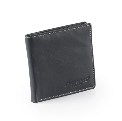 Genuine leather slim wallet #GW53 Black