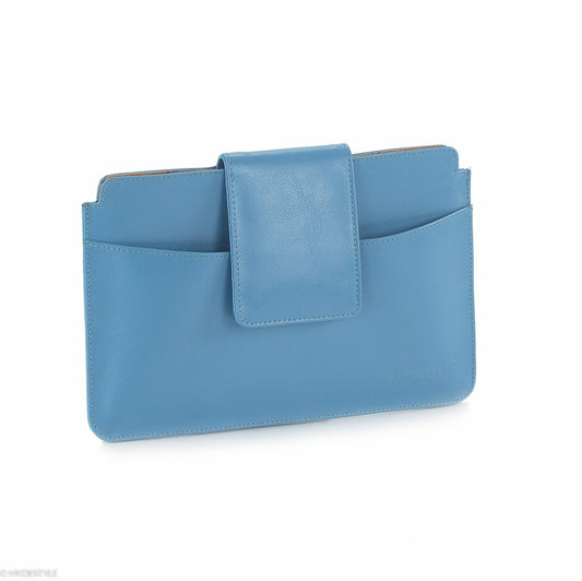 Trenz leather iPad Mini clutch #GC09 Blue
