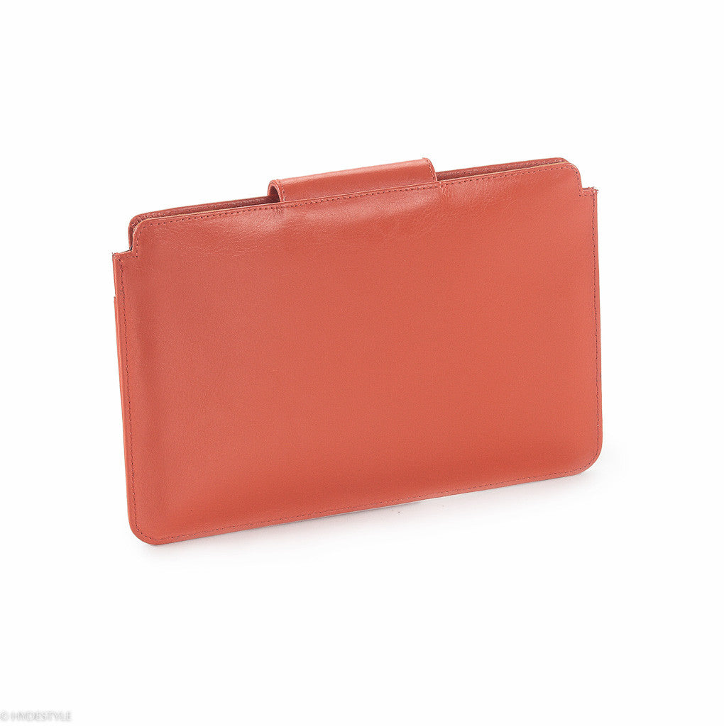 Trenz leather iPad oversize clutch #GC10 Orange