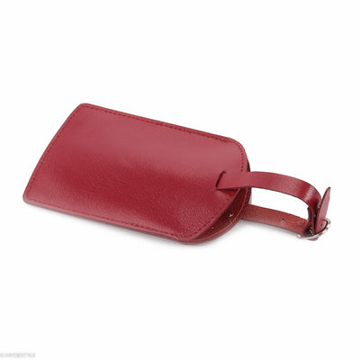 Trenz leather luggage tag  #TW03 Red
