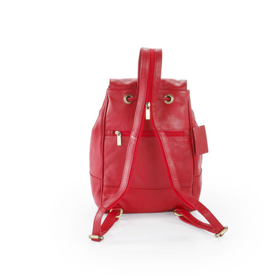 Pratico - piccolo leather backpack #UM35 Red